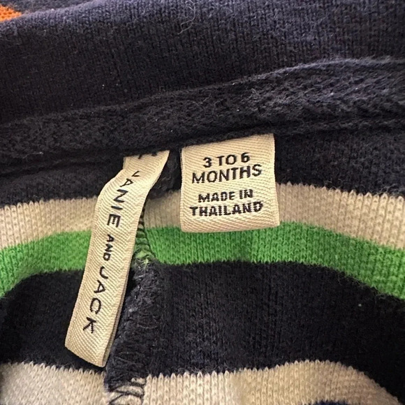 Janie and Jack infant boys romper  stripe spring summer trendy 3-6  months - Picture 3 of 4